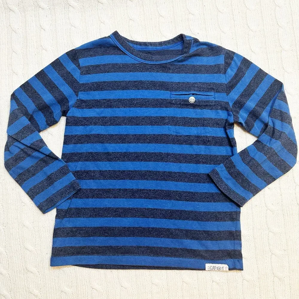 Gap Striped Long Sleeve Tee sz 4 Nautical Fisherman NormCore
